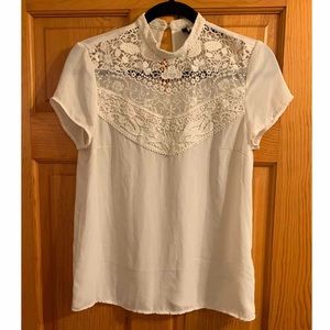 H&M Lace Appliqué Blouse